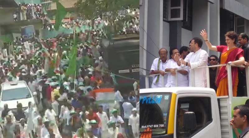 Rahul Gandhi holds a roadshow in Wayanad after filing nomination.