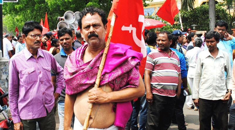 CPI(M) worker Manas banerjee joined lok sabha candidates rally.