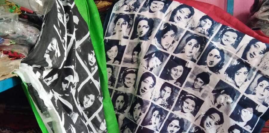 Saree printed with the face of Suchitra Sen is on high demand in Asansol