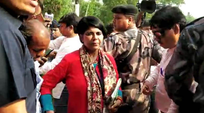 BJP candidate from Ghata Bharati Ghosh allegedly heckled by TMC