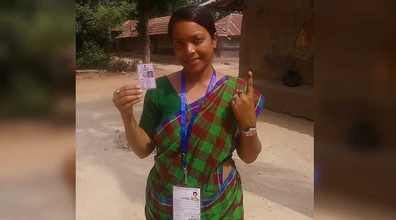 Birbaha Hasda votes in Jhargram