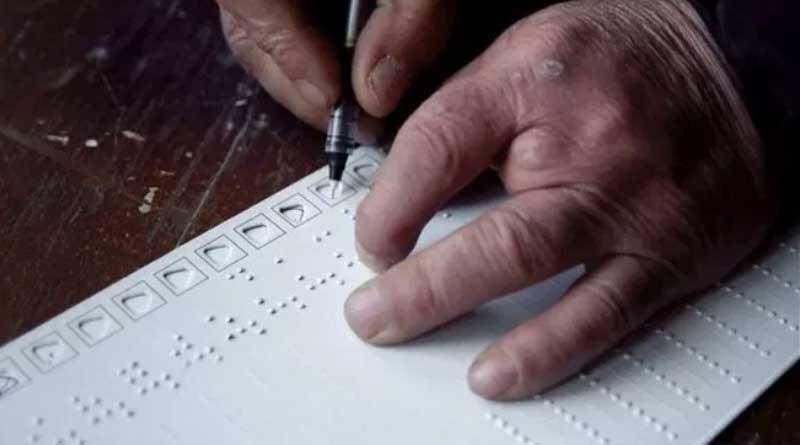 Braille ballot papers for visually impaired voters this LS.