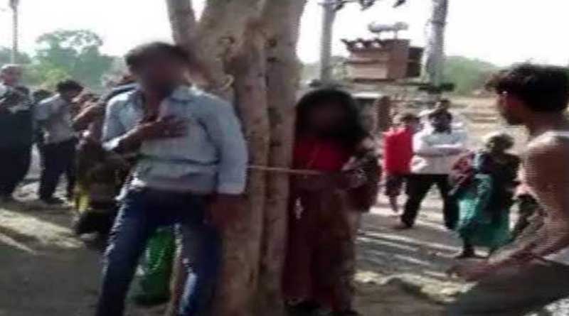 গৃহবধূকে নিয়ে পালিয়ে যাওয়ার জের, ২ মহিলা-সহ অভিযুক্তকে গাছে বেঁধে গণপিটুনি