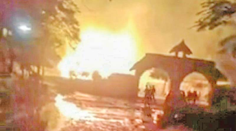 Fire engulfed at vedic village, 12 fire tender reached to the spot