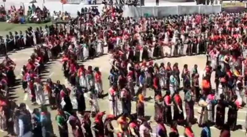Himachal women perform largest folk dance with voter cards.
