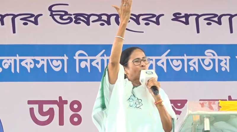 BJP is using religious slogan as their party slogan, claims Mamata