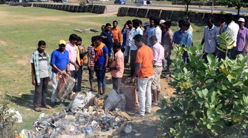 BJP cleans rally venue 7 days after PM Modi's rally