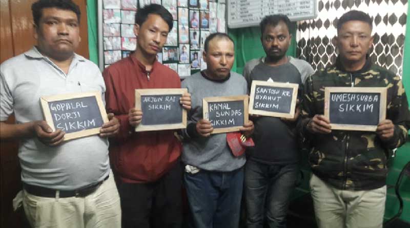 North Bengal Task Force seized one Pangolin and arrested five people.