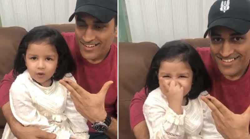 Ziva makes cute appeal after MS Dhoni casts his vote in Ranchi