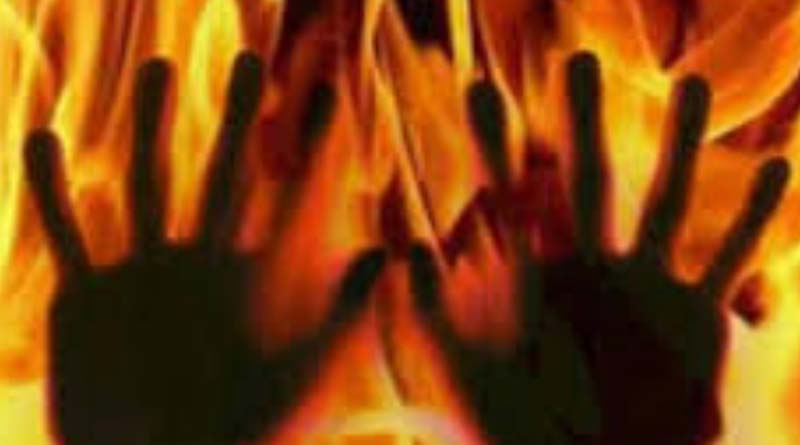 A Woman burned aliver for protesting against dowry