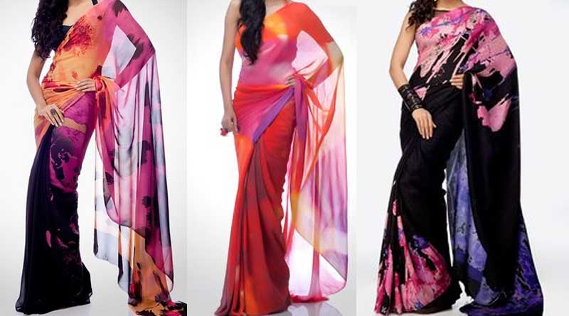 These designer sarees competing with traditional Tant sarees