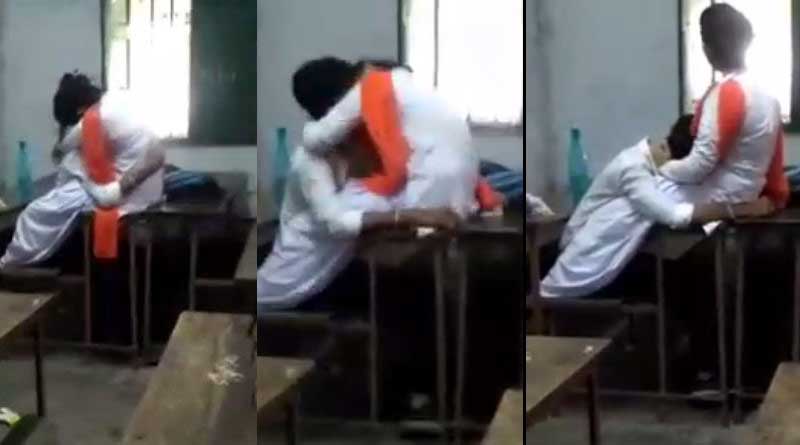 Viral video: Student kissing each other in classroom