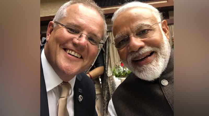 Australia PM Scott Morrison tweets selfie with PM Modi