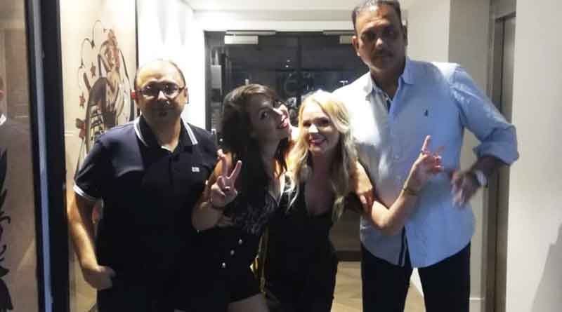Team India coach Ravi Shastri's photo with two female fans went viral