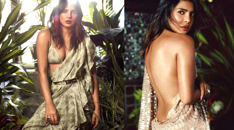 Priyanka Chopra has been trolled for wearing saree without blouse