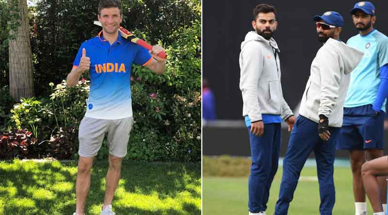 German star Thomas Muller is supporting Team India