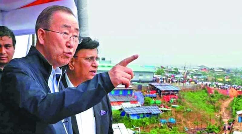 Ban ki Moon criticizes Myanmar for its reluctance to take back Rohingyas