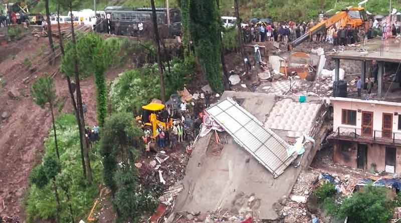 A multi-storey building collapsed in Himachal Pradesh's Solan