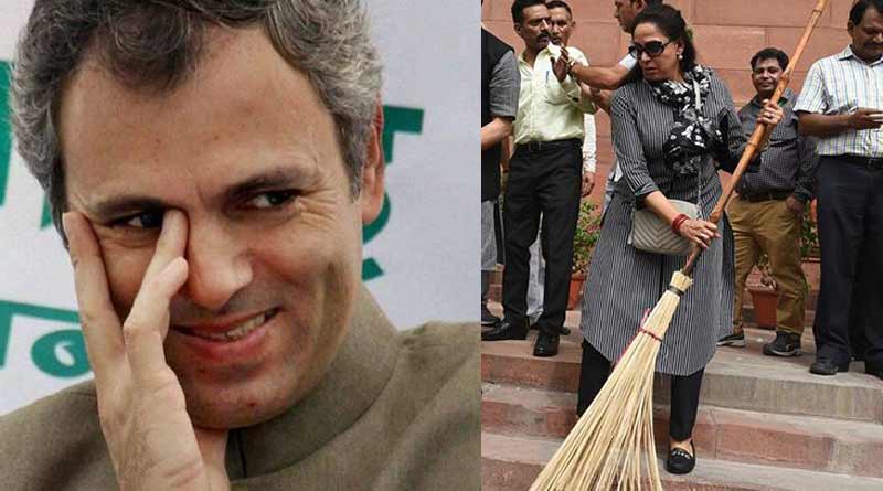 Omar Abdullah on Saturday mocked the cleanliness drive