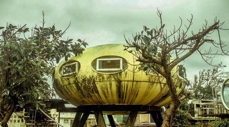 Haunted Taiwan village houses have UFO shaped homes