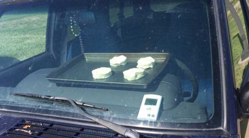 Biscuits have been baked into hot car in Nebraska,USA
