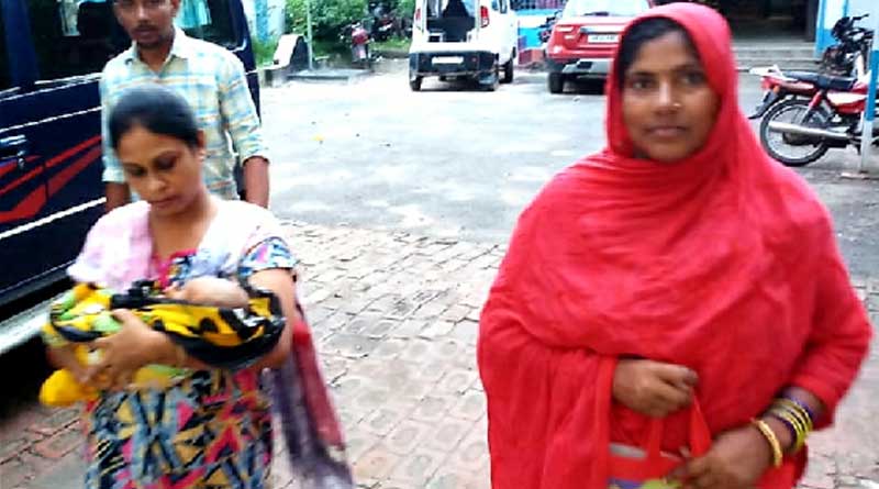 woman rescued newborn child from a garden at Bagnan in Uluberia