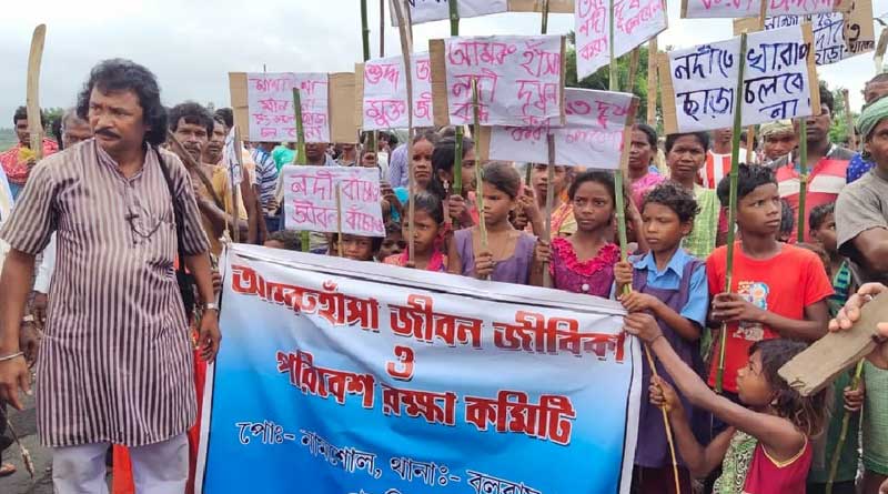 Industrial waste poisons Purulia river, locals stage protest