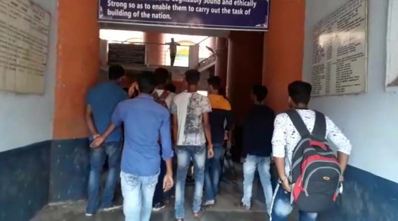Students demand money to celebrate Raksha Bandhan, vandalized Hetampur Collage