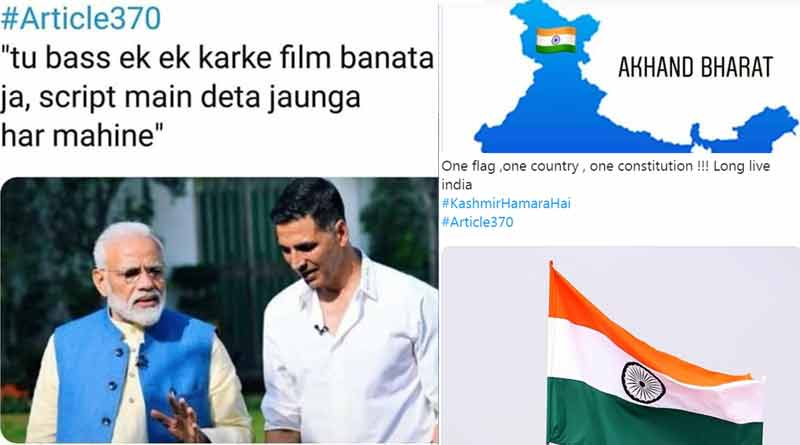 ৩৭০ ধারা বিলুপ্তি নিয়ে জোর চর্চা নেটদুনিয়ায়, উঠে এল অক্ষয়-ধোনিদের নামও