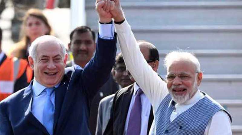 Friednship messege with popular song from Sholey from Israel to Modi