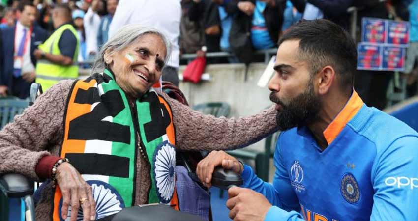 এজবাস্টনে ভারতীয়দের সমর্থকদের মন কাড়লেন ৮৭ বছরের চারুলতা