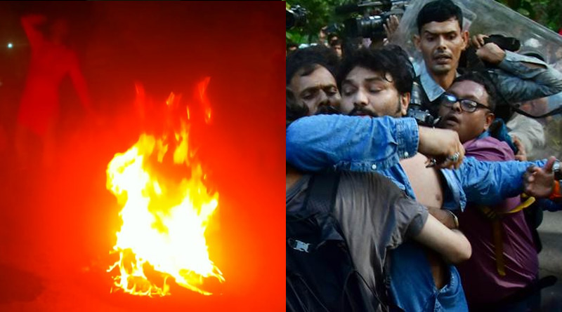 বামপন্থী ছাত্রদের বিক্ষোভে যাদবপুরে বন্দি রাজ্যপাল-বাবুল সুপ্রিয়, পালটা তাণ্ডব এবিভিপির