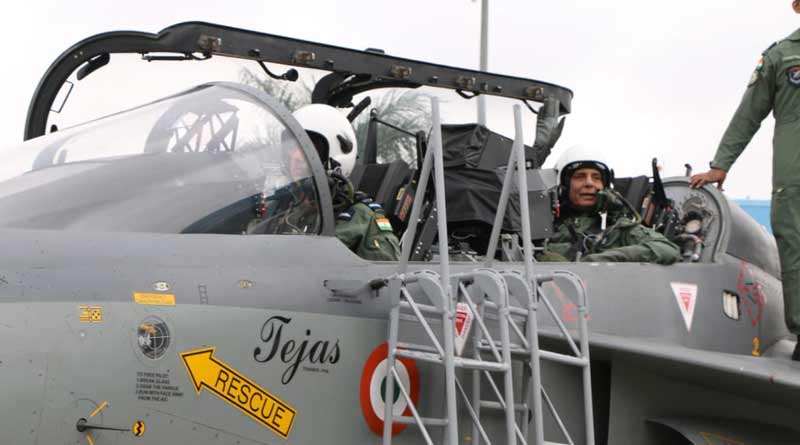 Rajnath Singh first defence minister to fly in fighter jet Tejas