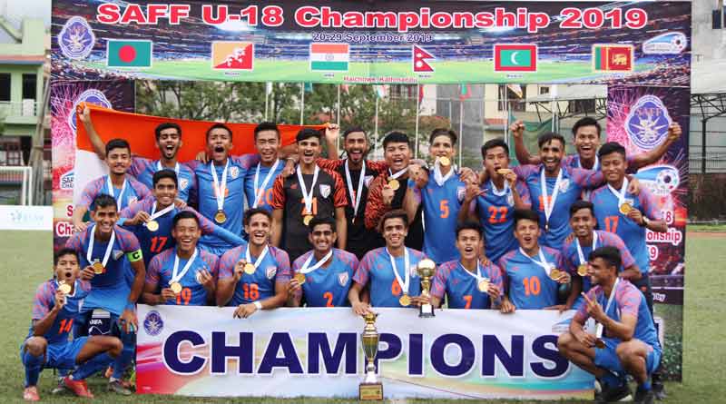 বাংলাদেশকে হারিয়ে প্রথমবার সাফ কাপ চ্যাম্পিয়ন ভারতীয় অনূর্ধ্ব ১৮ দল