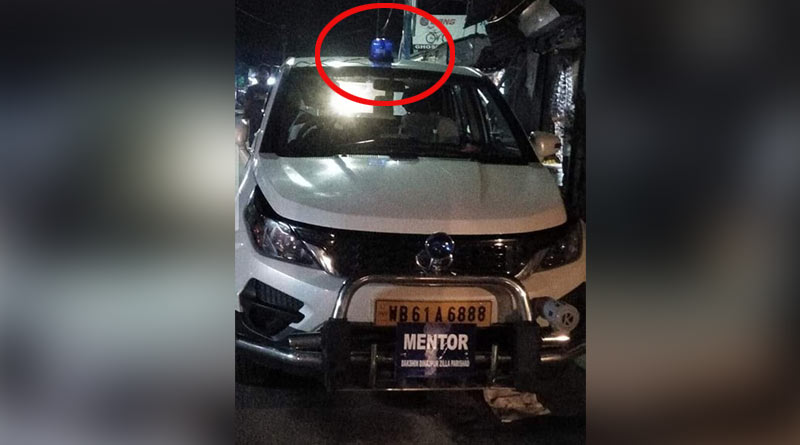 গাড়িতে নীলবাতি, বিতর্কে দক্ষিণ দিনাজপুরের তৃণমূল নেতা