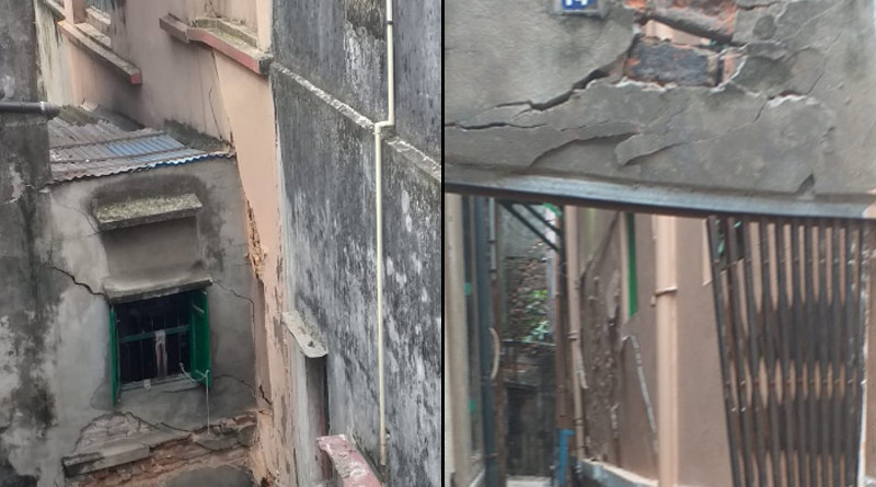 2 houses collapsed at Bow Bazar for work of boring in metro tunnel