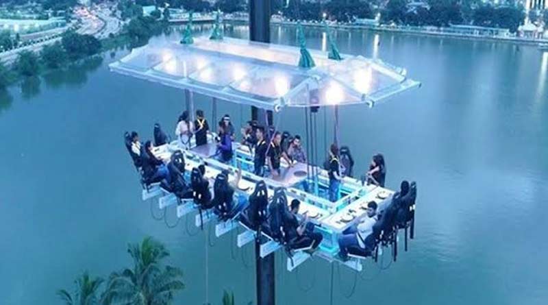 Enjoy food 160 feet up in the air at Fly dining restaurant of Noida