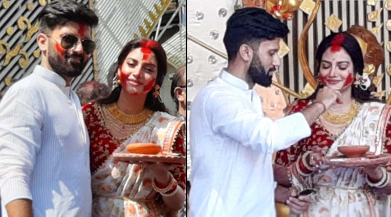‘বিতর্কে কিছু যায় আসে না’, বিয়ের পর প্রথমবার সিঁদুর খেলে জবাব নুসরতের