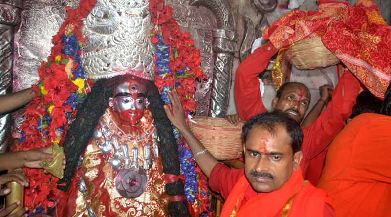 People gathered in Birthum's Tarapith temple to celebrates birth moment