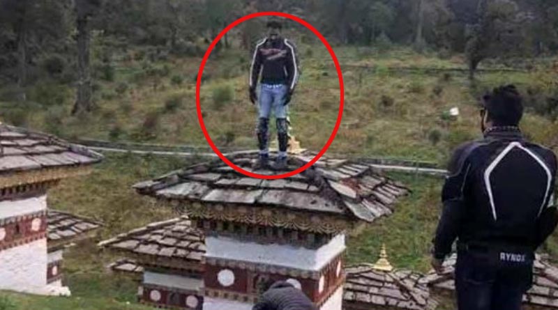 Indian tourist climbs the roof of Boudha Stupa, arrested by Bhutan Police