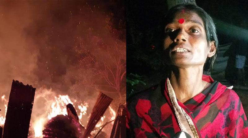 ভোররাতে ভয়াবহ আগুন বনগাঁয়, গোটা পাড়াকে বাঁচালেন ‘চিনু পাগলি’