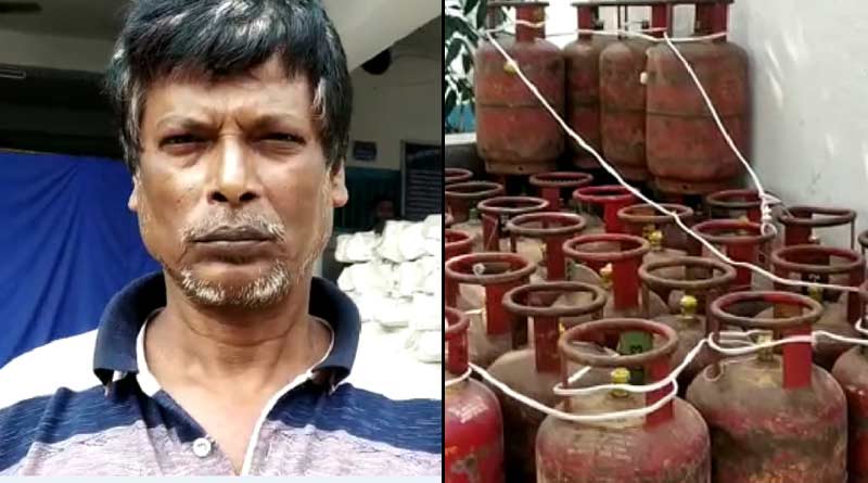 A man arrested for running illegal business of gas cylinder in Nadia