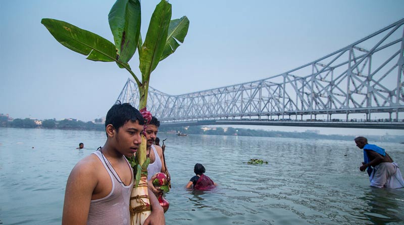 The story of Nabapatrika Snan at banks of Ganges in Durga Puja