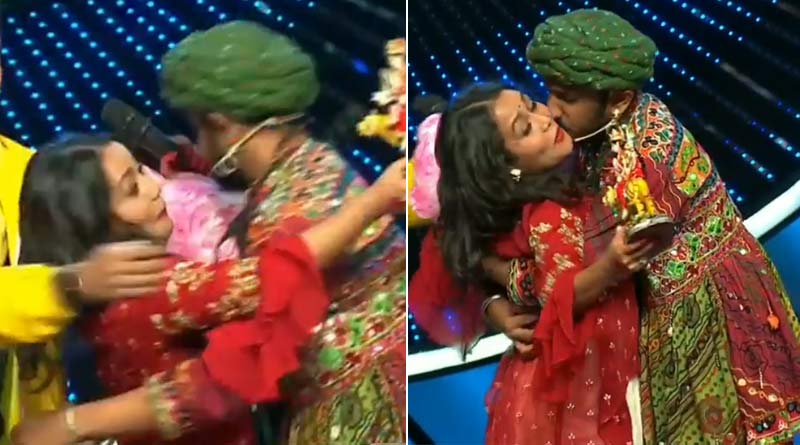 Indian Idol 11 Contestant kiss on singer Neha Kakkar's cheek
