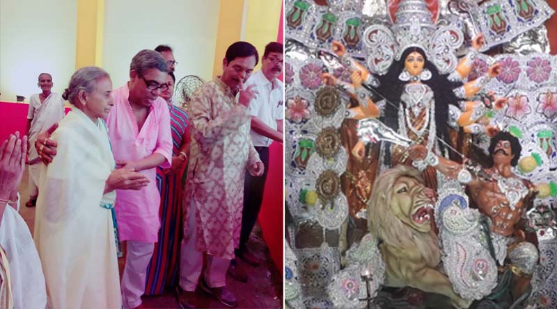 এলাকার প্রবীণতম বাসিন্দারা উদ্বোধন করেন আন্দুলের এই পুজোর
