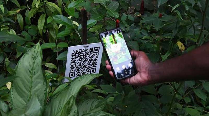 This college in Vijayawada have QR codes for trees