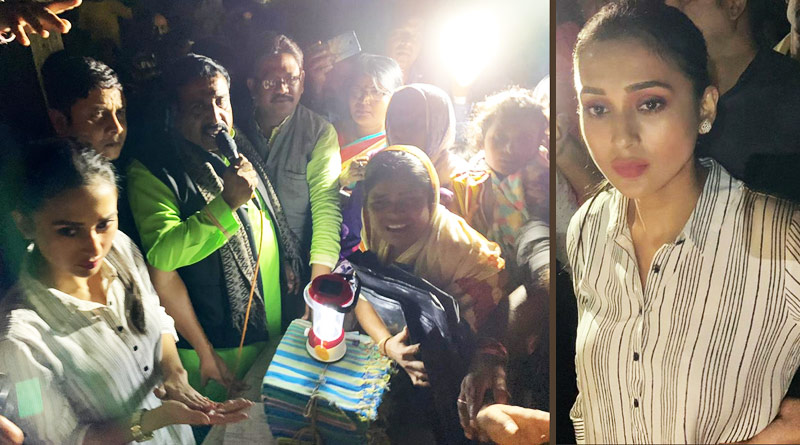 Bulbul horror: TMC MP Mimi Chakraborty distributes relief