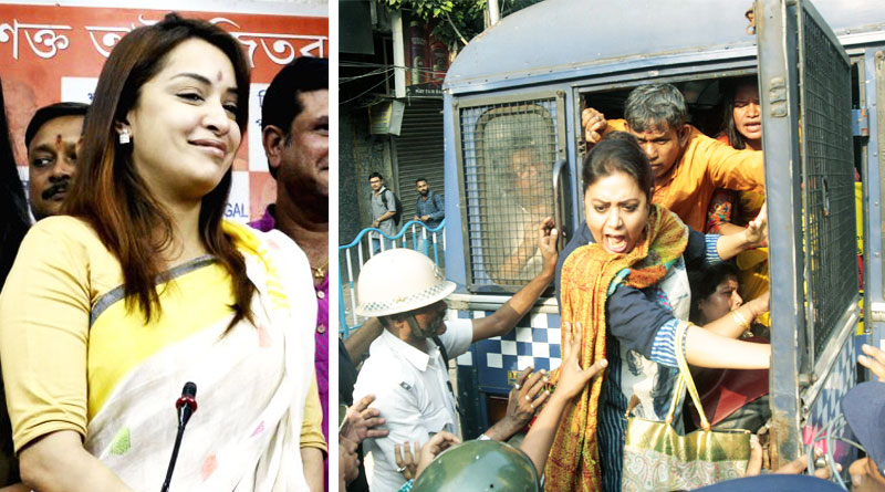 মহিলা বিক্ষোভকারীদের গায়ে হাত তুলেছেন পুরুষ উর্দিধারীরা, অভিযোগ আটক বিজেপি নেত্রী রিমঝিমের