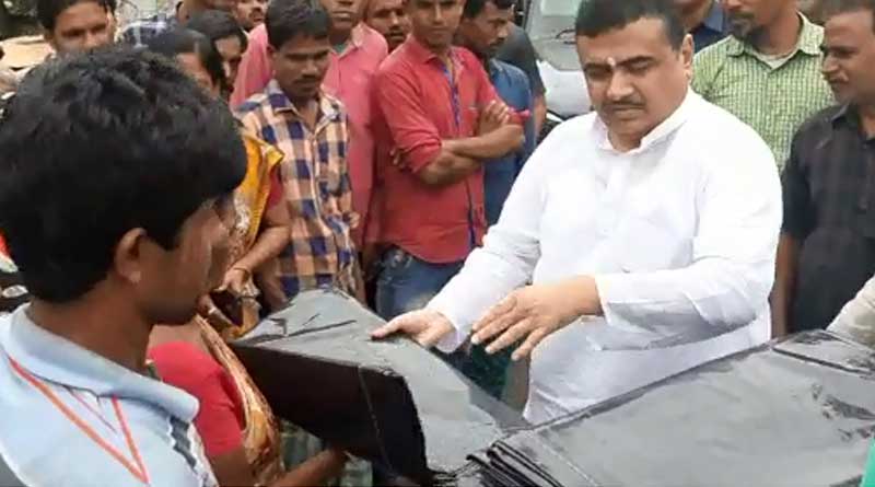 বুলবুলে ক্ষতিগ্রস্ত এলাকা পরিদর্শন, বিধ্বস্ত পরিবারগুলিকে সাহায্য শুভেন্দু অধিকারীর