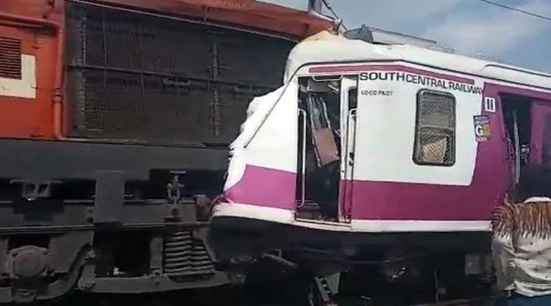 12 injured after Express, local train collide at Kacheguda